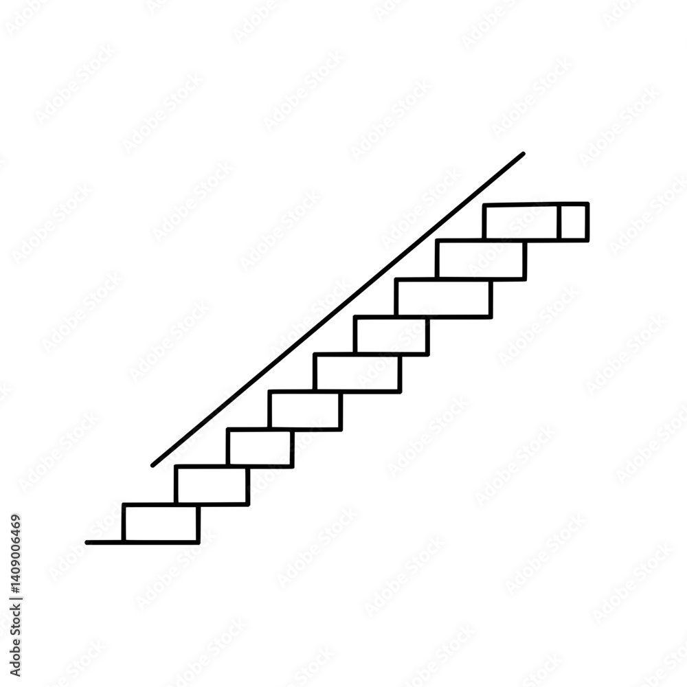 Staircase Architecture: A minimalist architectural illustration of a staircase, showcasing clean lines and geometric precision. Staircase Architecture: A minimalist architectural illustration of a staircase, showcasing clean lines and geometric precision.