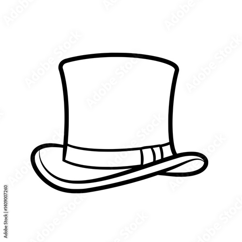 Top Hat Illustration: A simple yet elegant illustration of a classic top hat, perfect for projects that require a vintage or formal touch.