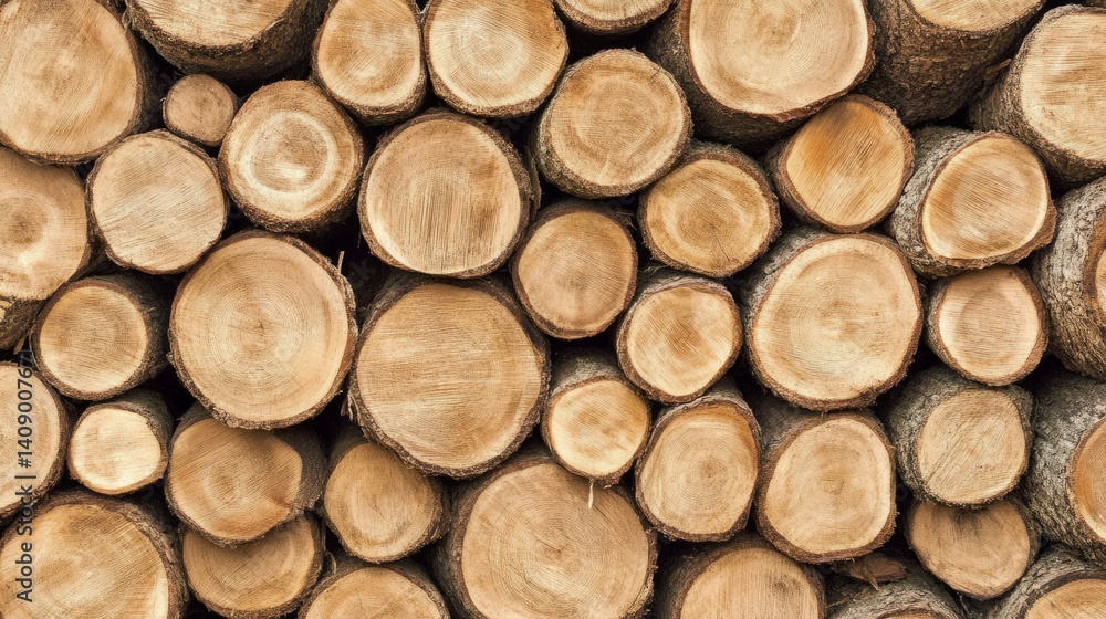 Stacked pine and spruce logs in a forest clearing, a serene woodland scene of natural harmony.
Stacked pine and spruce logs in a forest clearing, a serene woodland scene of natural harmony.