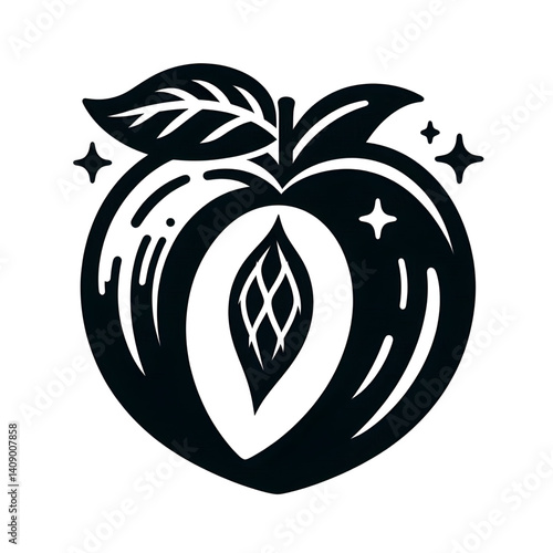 Create a peach silhouette vector style with white background