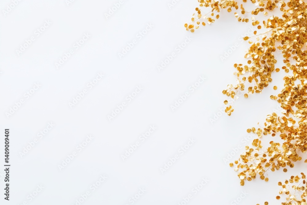 A white background features a cluster of vibrant yellow flowers.