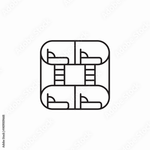 accommodation plan icon sign vector