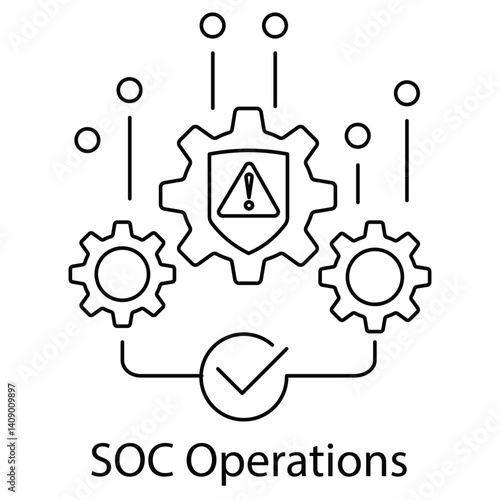 SOC Operations Icon. Vector Design