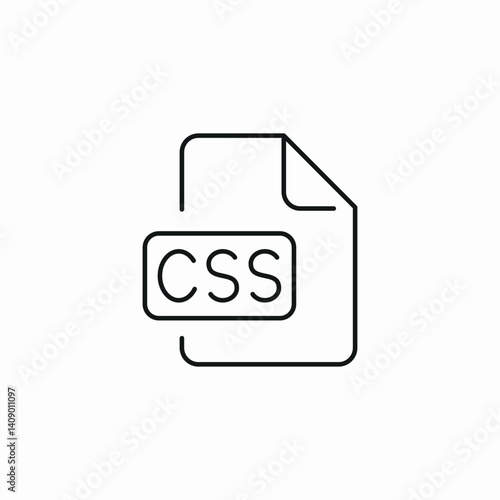 css document files icon sign vector