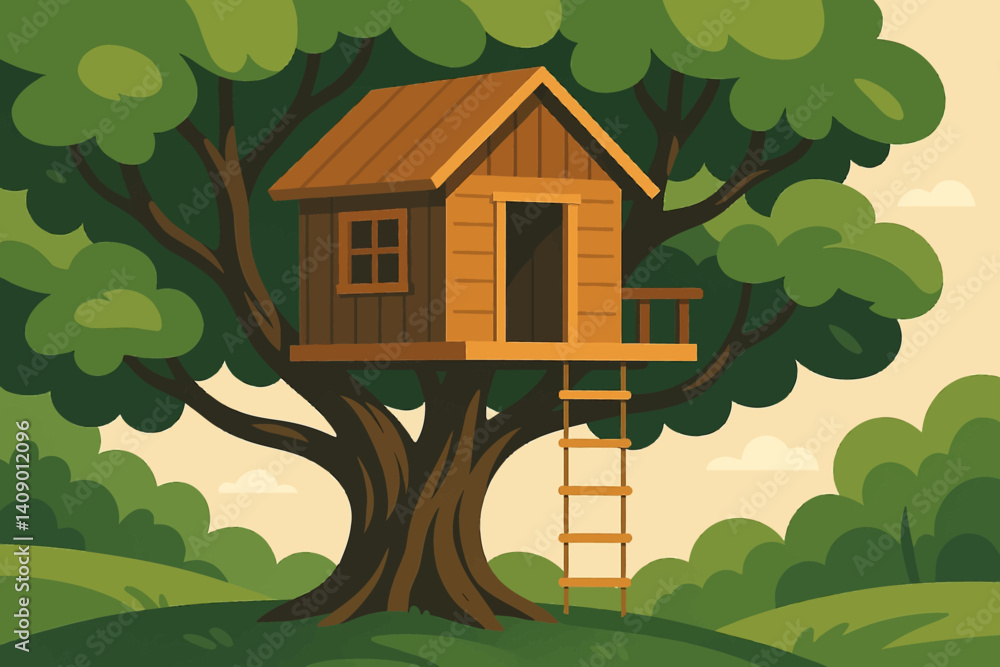 A scenic representation of carefree youth, highlighting the thrill of exploration and the great outdoors