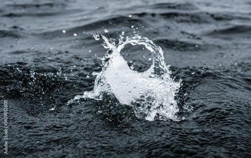 Wallpaper Mural Water Droplet Impacting Dark Water Surface Torontodigital.ca