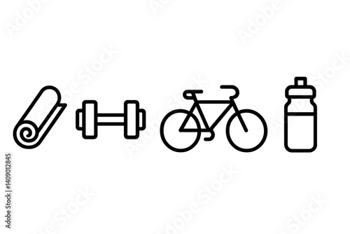 Fitness icons representing varied workout options