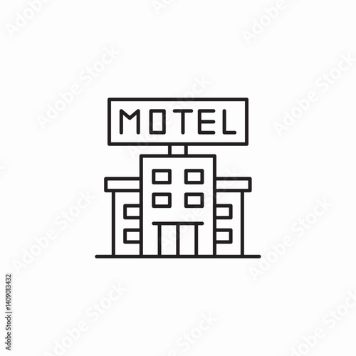 motel stay icon sign vector