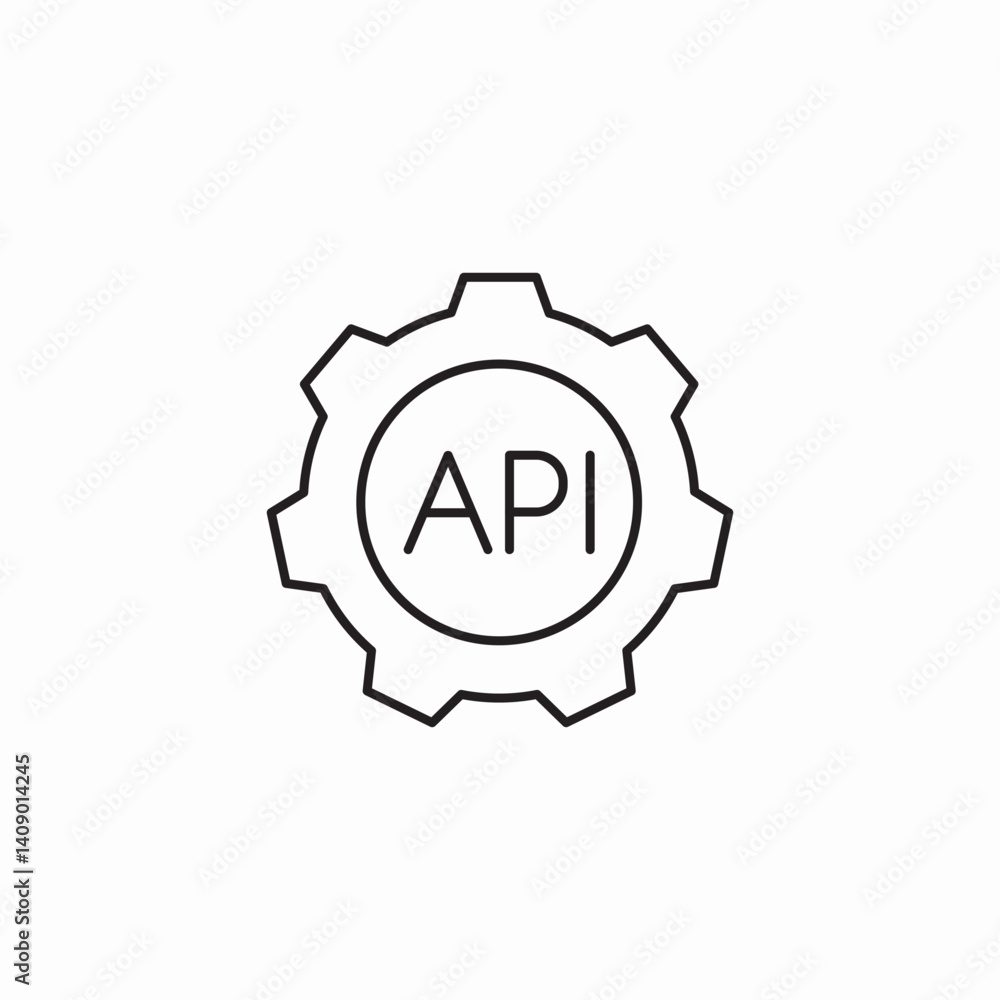 system api icon sign vector system api icon sign vector