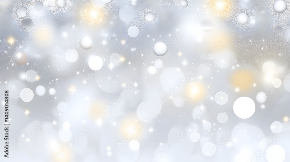 Silver and Gold Bokeh Lights Festive Background Silver and Gold Bokeh Lights Festive Background
