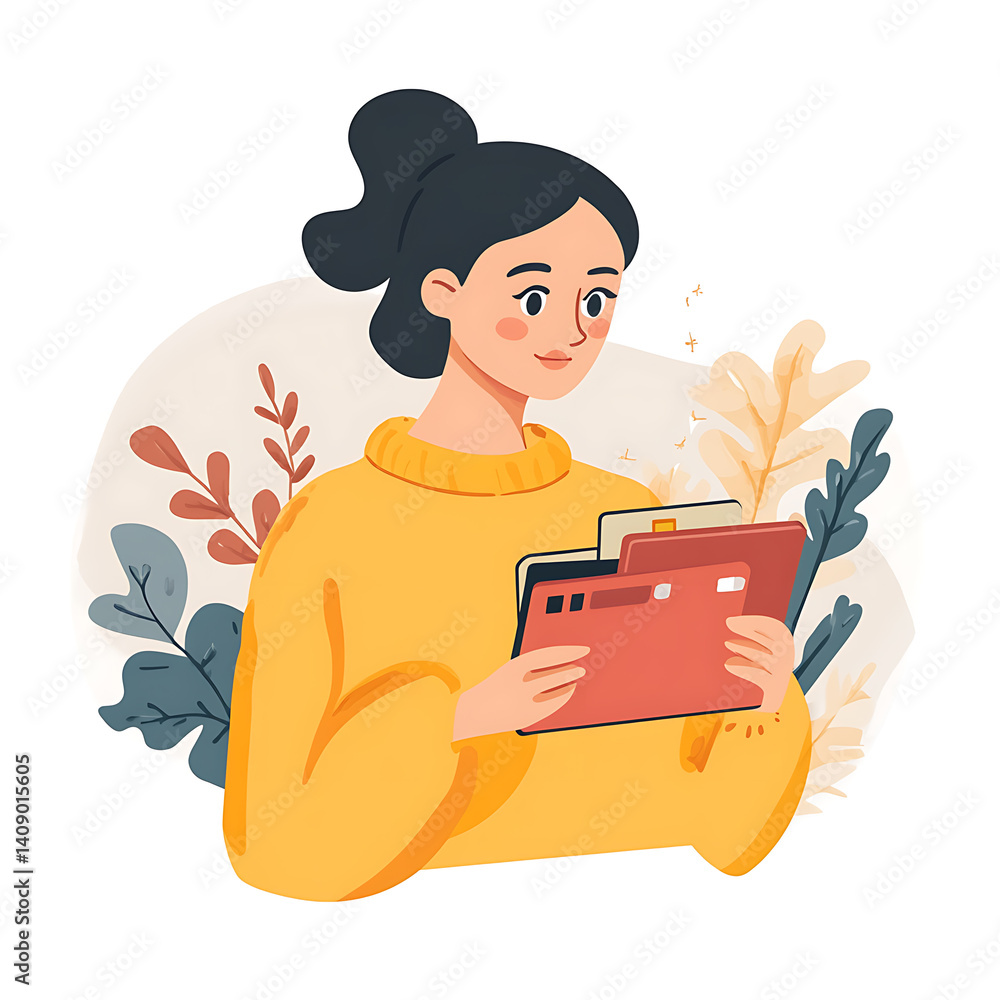 Online shopping, digital selling, ecommerce process, and customer experience through modern illustrated scenes on white background.