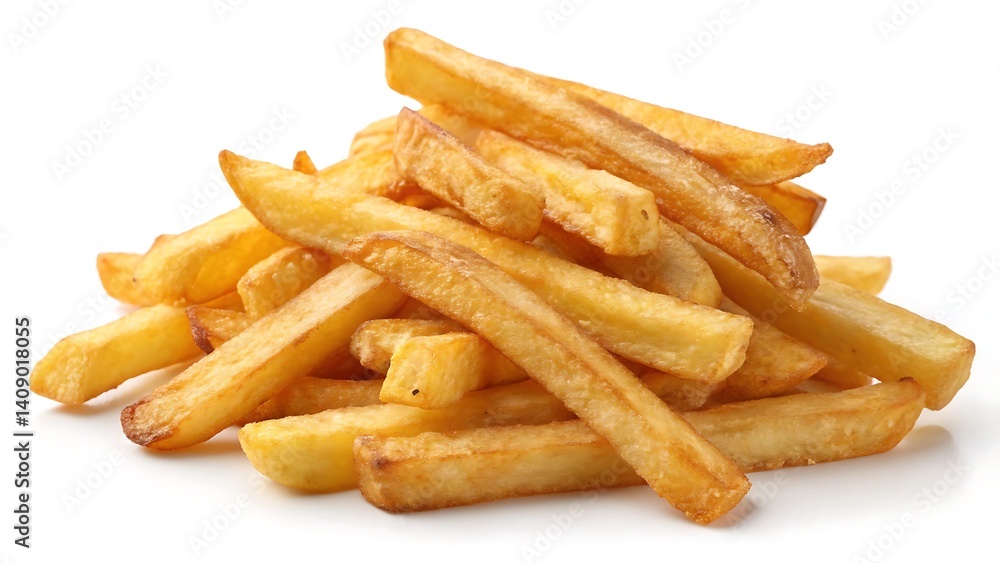 Golden French Fries Pile Crispy Potato Side Dish Fast Food Restaurant Menu Golden French Fries Pile Crispy Potato Side Dish Fast Food Restaurant Menu