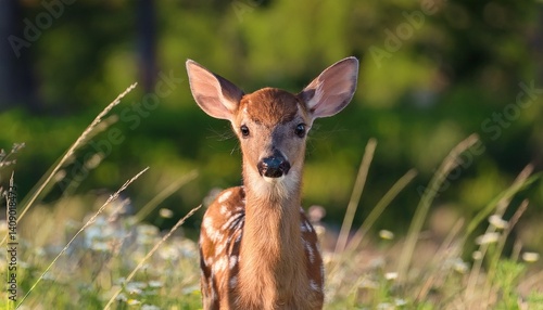 Wallpaper Mural deer in the grass Torontodigital.ca