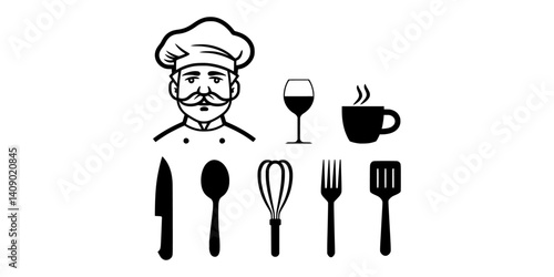 Kitchen Tools Icon Bundle | Vector Icons for Logo Design