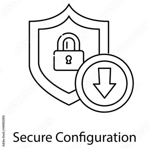 Secure Configuration Icon. Vector Design