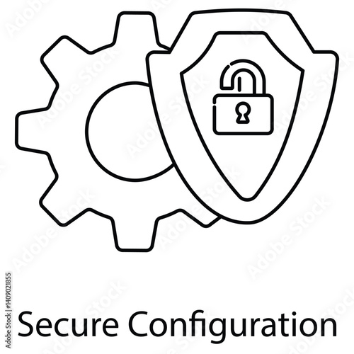 Secure Configuration Icon. Vector Design
