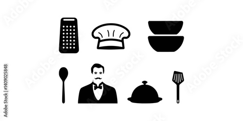 Kitchen Tools Vector Icons | Logo Design Elements Bundle