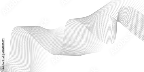 Digital frequency track equalizer.Abstract wave element for design.Stylized line art background. Vector illustration