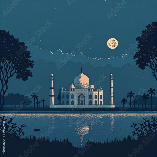 mosque at night