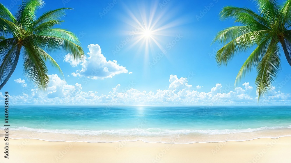 Tropical beach scene