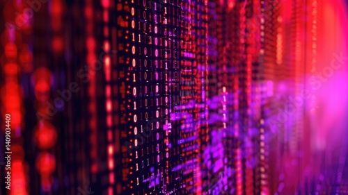 Wallpaper Mural Abstract picture micro light sparkling particle represent data flow vivid flowing wave with high tech background, create digital effect scene perfect for energetic and fantasy wallpaper design. AIG53. Torontodigital.ca