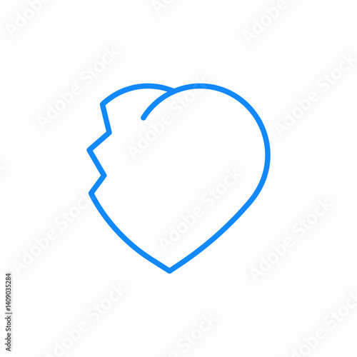 heart bite icon sign vector