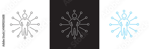 Expert icon set. Vector for websites, mobile interfaces, presentations, banner, visual branding etc. Vector illustration. isolated on white and black background. EPS 10