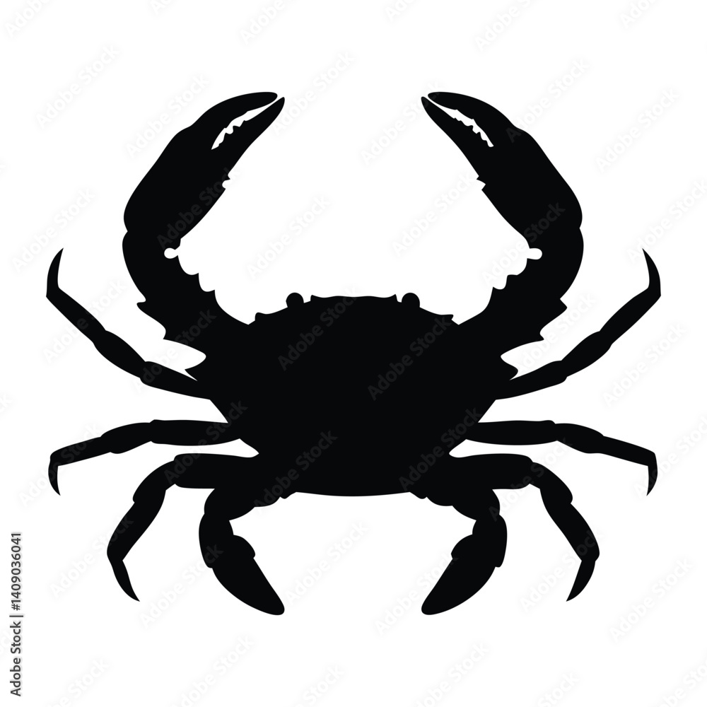 Crab vector silhouette
