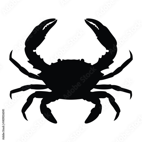 Obraz na płótnie Crab vector silhouette w salonie