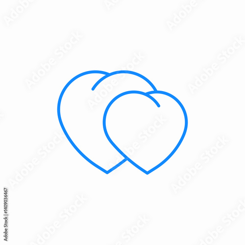 heart parts icon sign vector