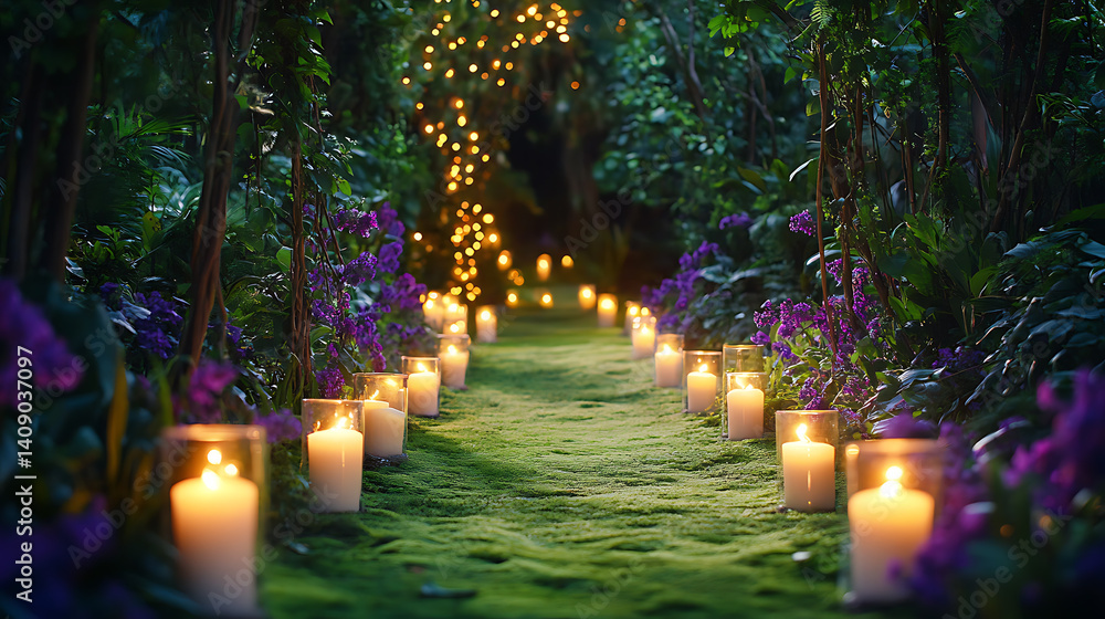 Luxurious wedding scenes in elegant natural and architectural settings, surrounded by florals, candlelight, and evolving romantic atmospheres...