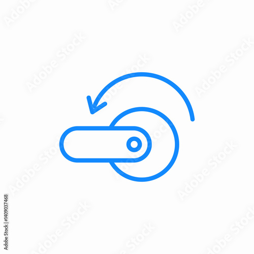 knob turn icon sign vector