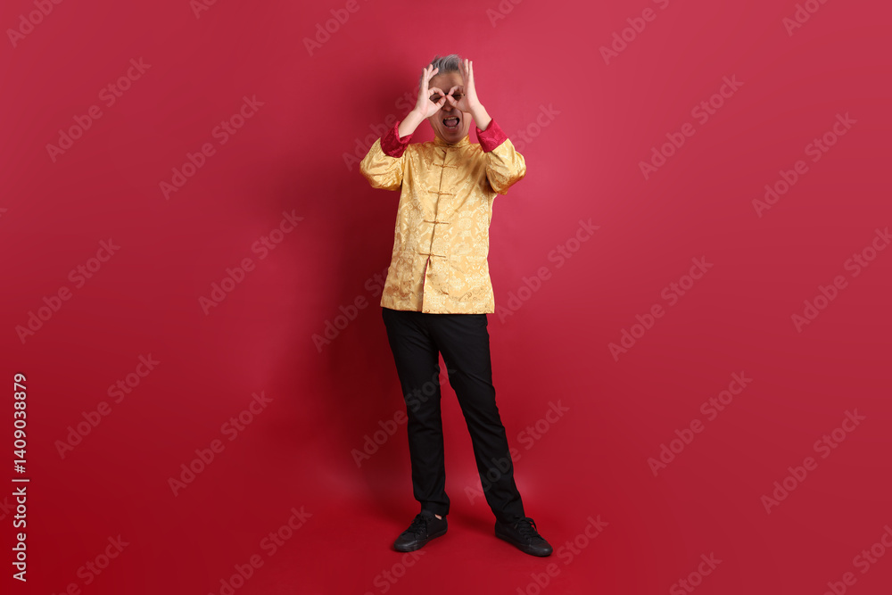 50s Asian Man in Changshan dress