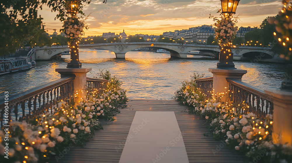 Luxurious wedding scenes in elegant natural and architectural settings, surrounded by florals, candlelight, and evolving romantic atmospheres...