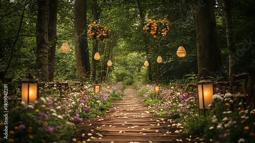 Obraz na płótnie Luxurious wedding scenes in elegant natural and architectural settings, surrounded by florals, candlelight, and evolving romantic atmospheres... w salonie