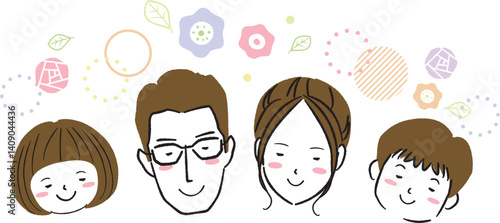 手書き　家族みんなでいい匂い