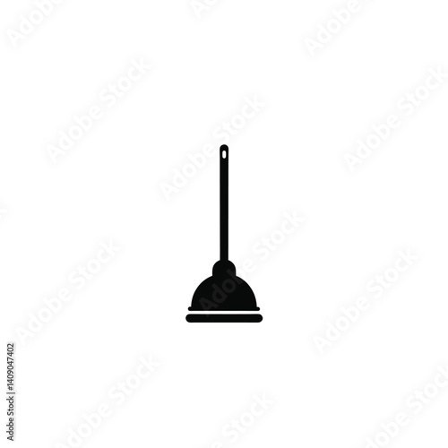 black plunger isolated on white background