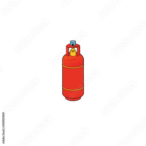 Gas cylinder on white background