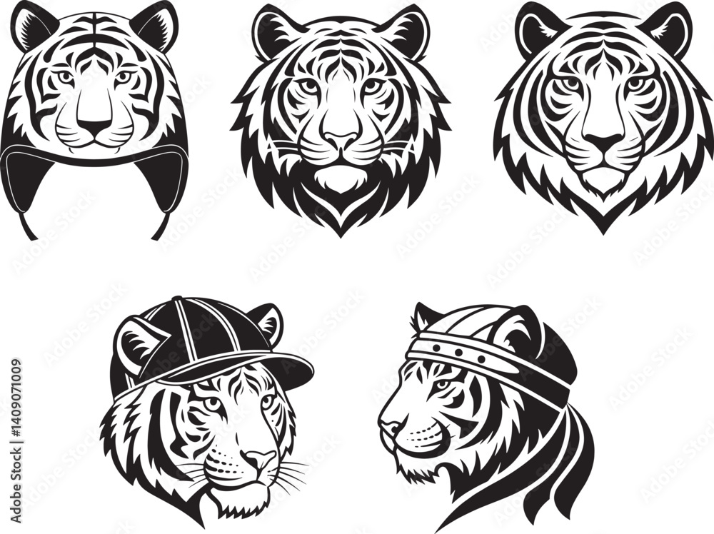 Fototapeta premium tiger head vector