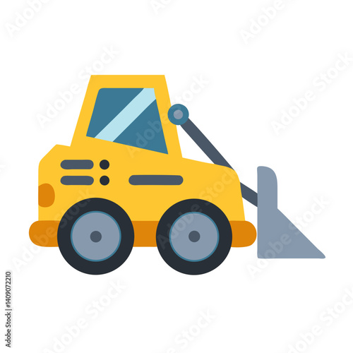Skid Steer Loader Construction Vehicle Icon Design