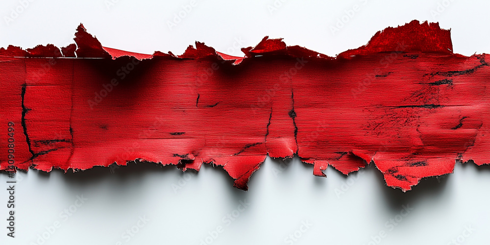 Cracked Red Paint on White Surface Cracked Red Paint on White Surface