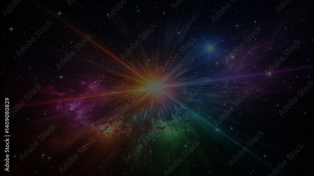 Fototapeta premium Cosmic Symphony: The Radiance of the Universe