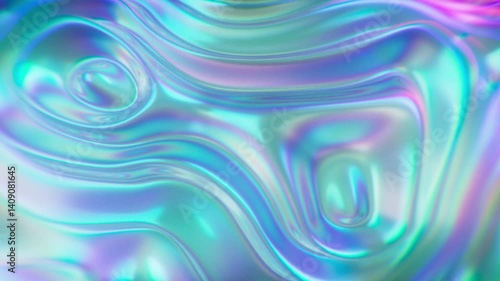 iridescent liquid gradient flowing shapes looped backdrop