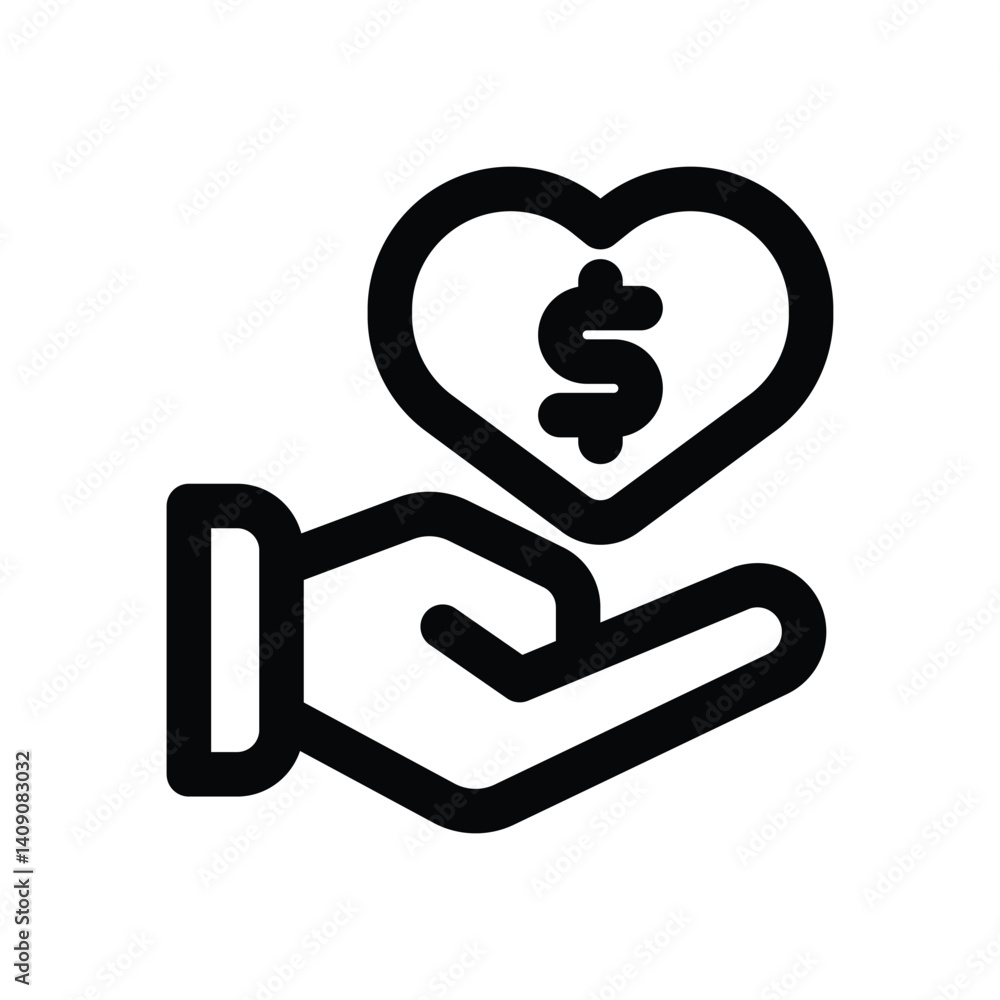 donation line icon. Clean and minimalist vector icon for websites, mobile apps, presentations, and logos. Fully scalable and customizable for any project. donation line icon. Clean and minimalist vector icon for websites, mobile apps, presentations, and logos. Fully scalable and customizable for any project.