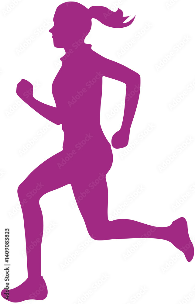 Fototapeta premium Silhouette Athlete Running icon 