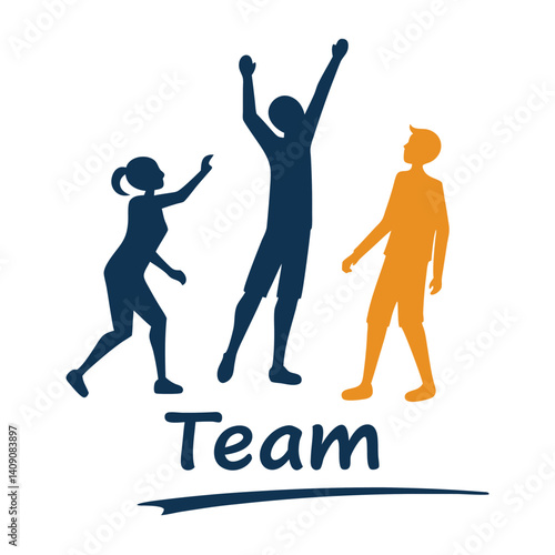 Teamwork Symbol Silhouette People, Activity, Celebration, Group Dynamic, Solidarity