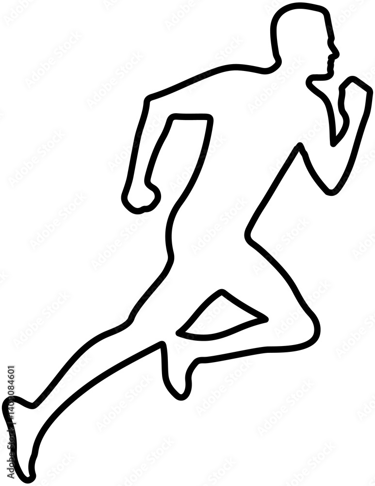 Running sport line icon Running sport line icon