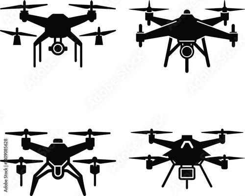 Drone silhouette vector