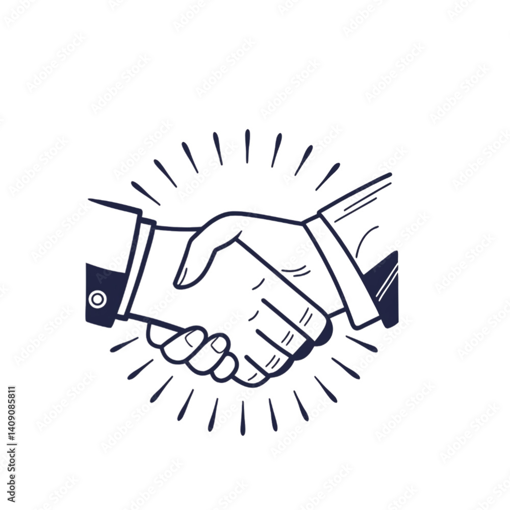 Fototapeta premium handshake icon vector illustration
