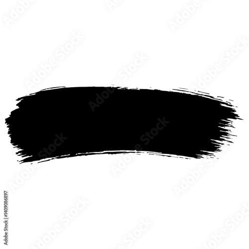 Bold black paint brush stro...